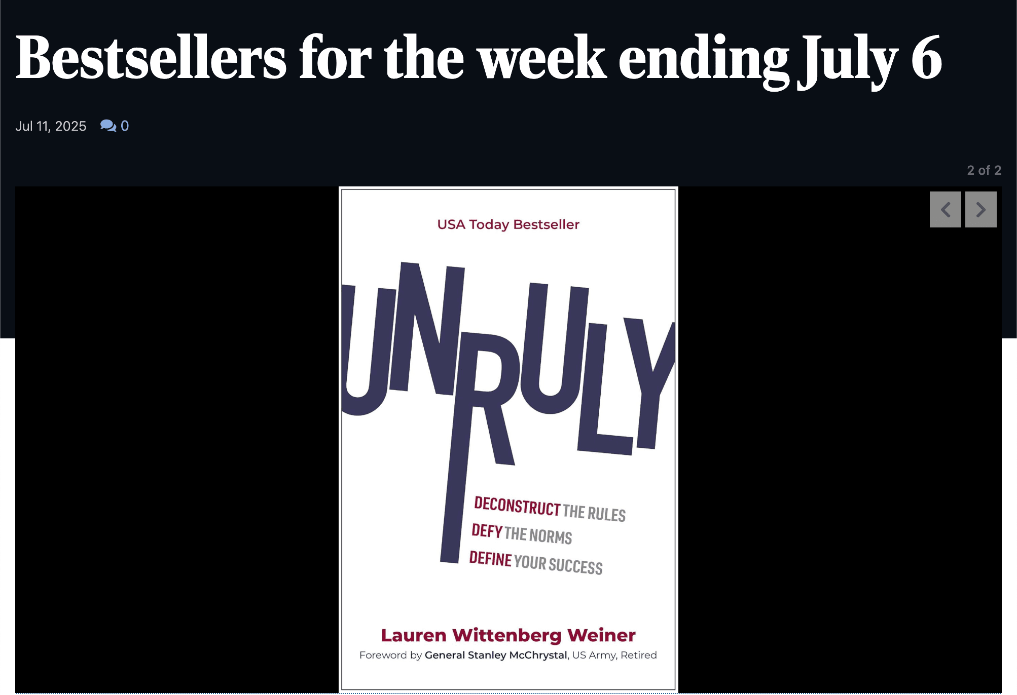 St. Louis Post-Dispatch, Bestsellers for the week ending July 6