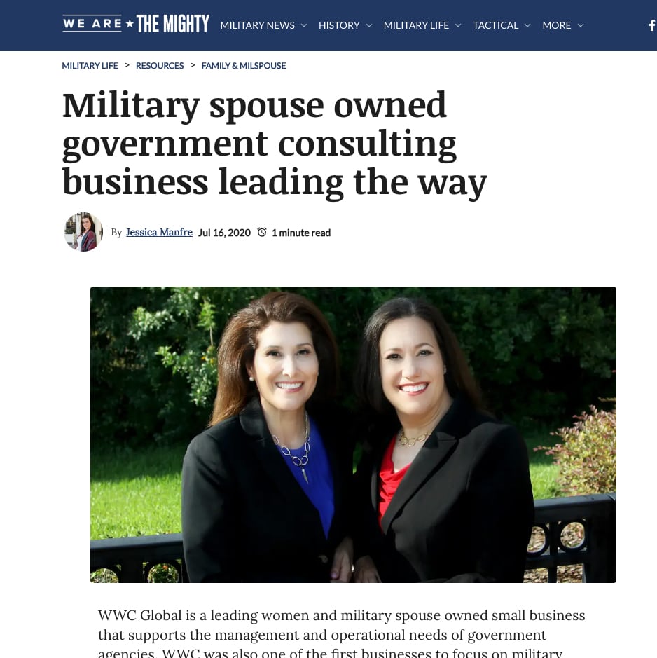 Military spouse owned government consulting business leading the way